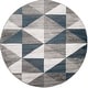 preview thumbnail 12 of 15, Livabliss Metz Blue & Gray Mid-Century Geometric Area Rug