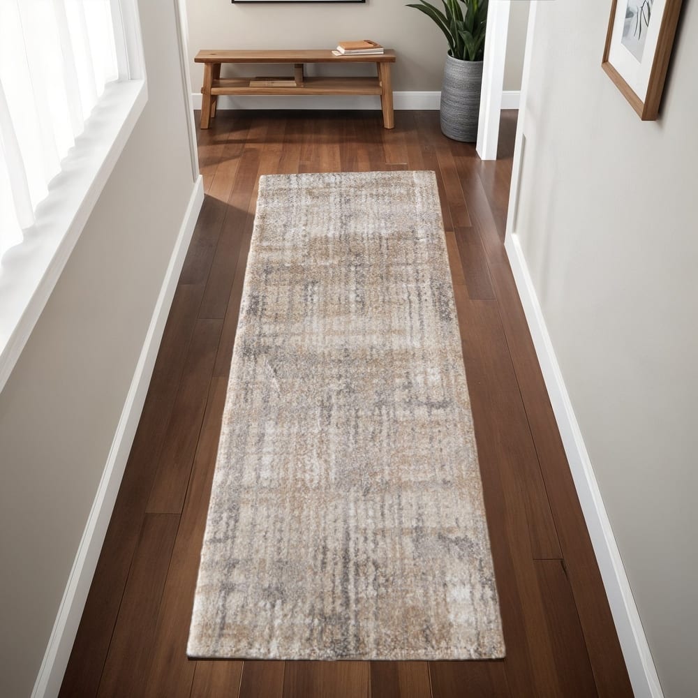 HomeRoots Abstract Industrial Rectangle Area Rug