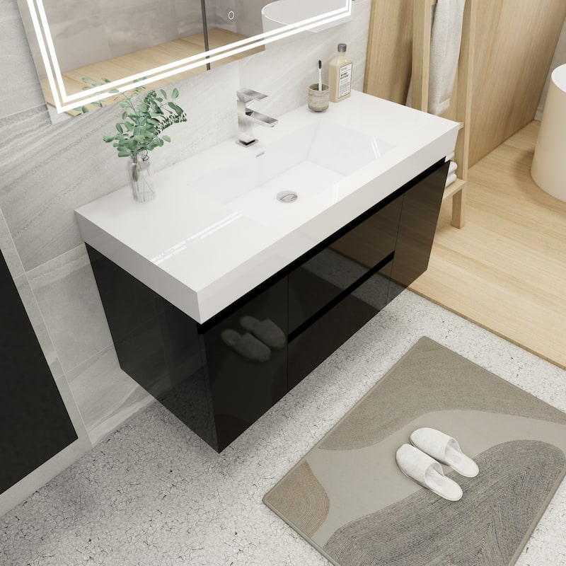 Baillie 48'' Wall-Mounted Vanity with Reinforced Acrylic Sink