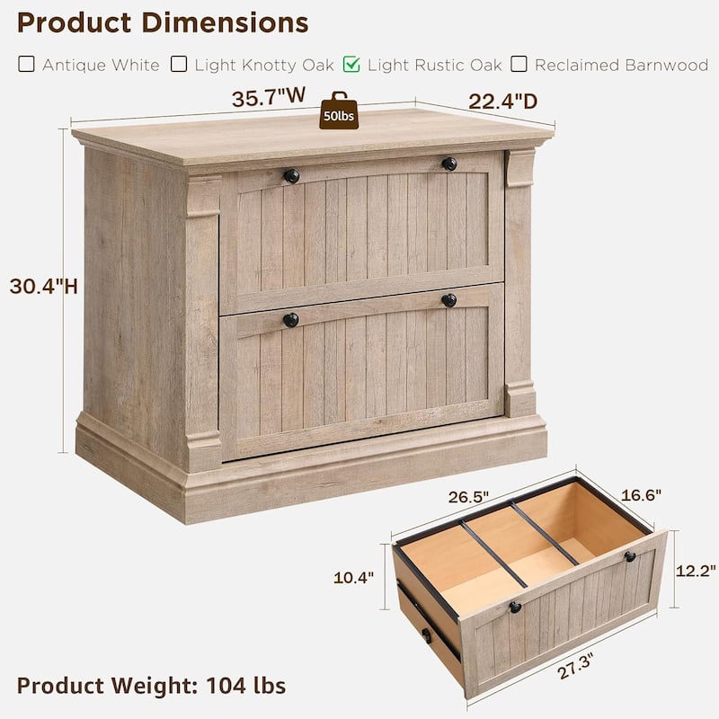 Rustic Wood File Cabinet , Filing Cabinet for Home Office, Living Room