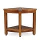 preview thumbnail 4 of 3, TeakCraft The SAGA, Teak Corner Shower Bench