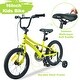 preview thumbnail 1 of 3, Kids Bike, Kids' Bicycle with Training Wheels, Yellow Yellow - 5-7 Years