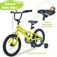 preview thumbnail 11 of 18, Kids Bike, Kids' Bicycle with Training Wheels Yellow - 5-7 Years