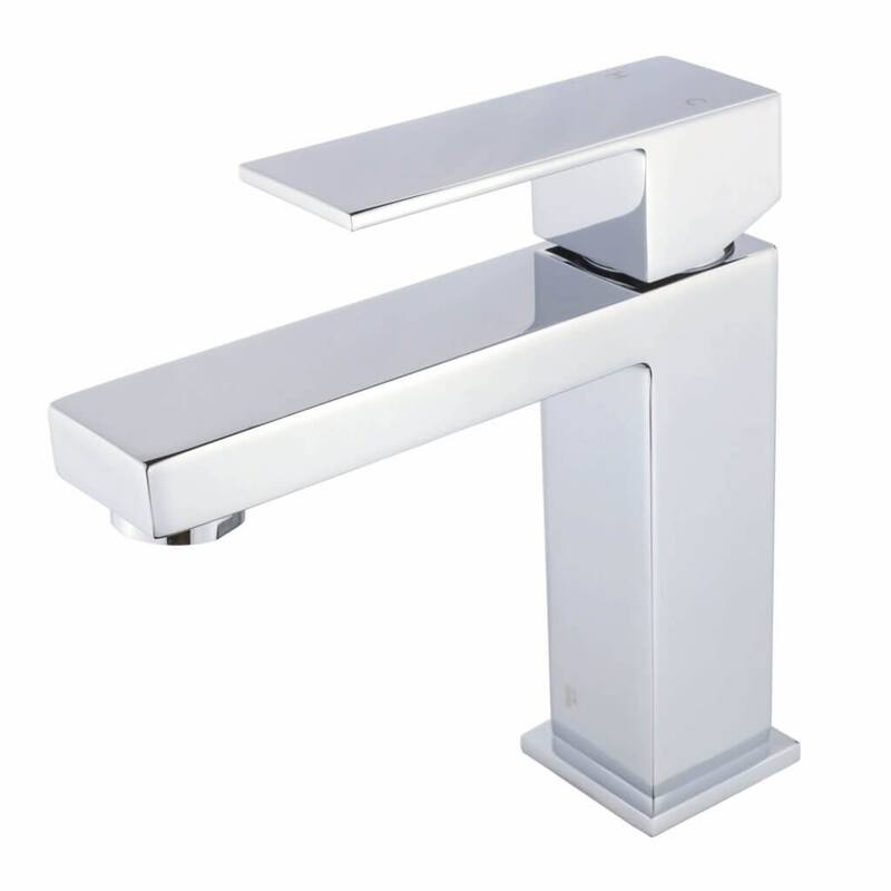 Fine Fixtures Modern Single Hole Bathroom Sink Faucet with Pop-up Drain and Strainer Basket