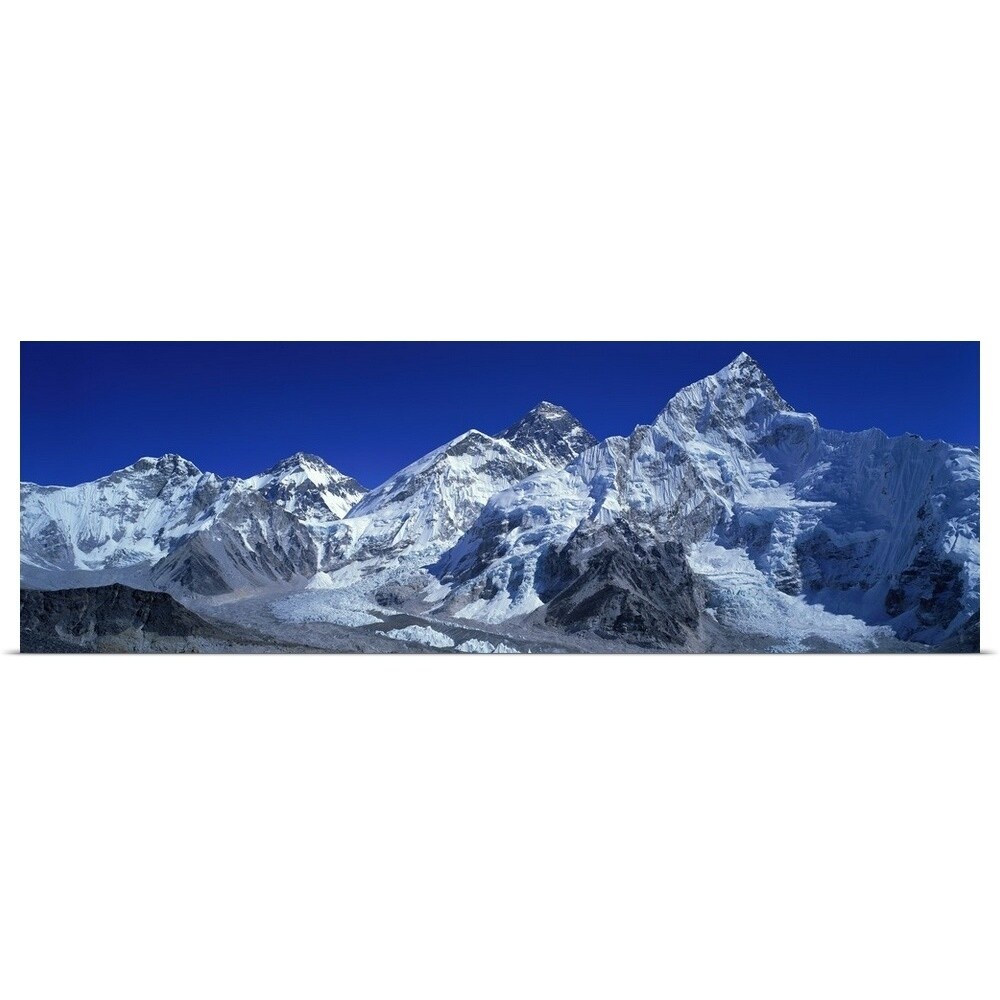 Shop Mt Chungsi Mt Everest Mt Nuptsi Himalaya Mountains Khumbu Region Nepal Poster Print Overstock 16855223