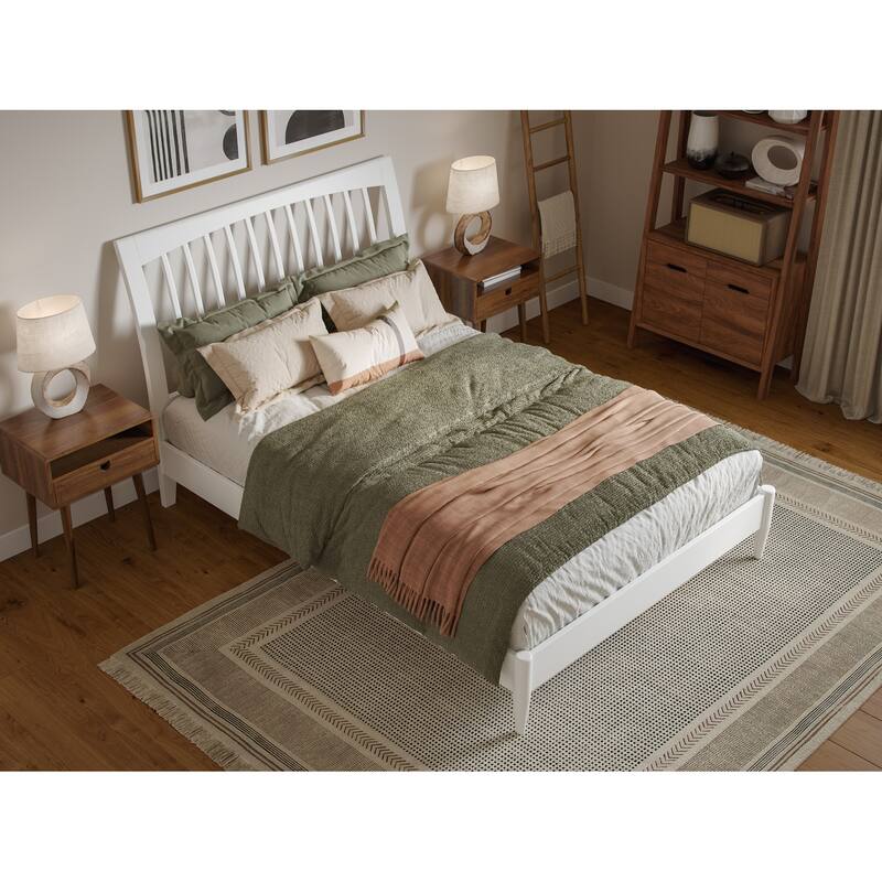Orleans Solid Wood Low Profile Sleigh Platform Bed