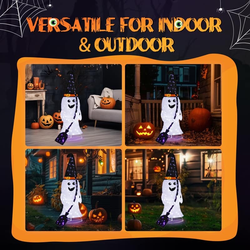 4Ft Halloween Collapsible Ghost Decorations