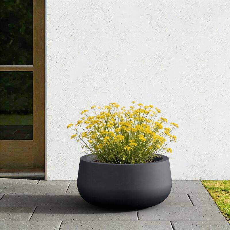 Concrete Round Planter / Pot Indoor & Outdoro Planter Bowl