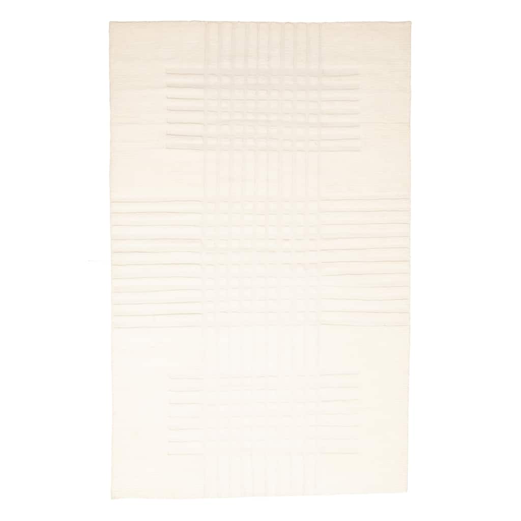 ECARPETGALLERY Hand-knotted Tangier Cream Wool Rug - 4'11 x 7'11