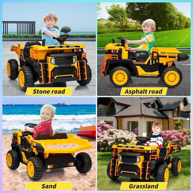 24V 2 Seater Kids Ride On Dump Truck with R/C