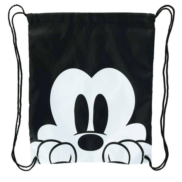 Shop Disney Mickey Mouse Face Drawstring Bag Backpack One Size Overstock 26891848