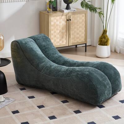 Creative bean bag sofa chair filled with sponge,Light Blue