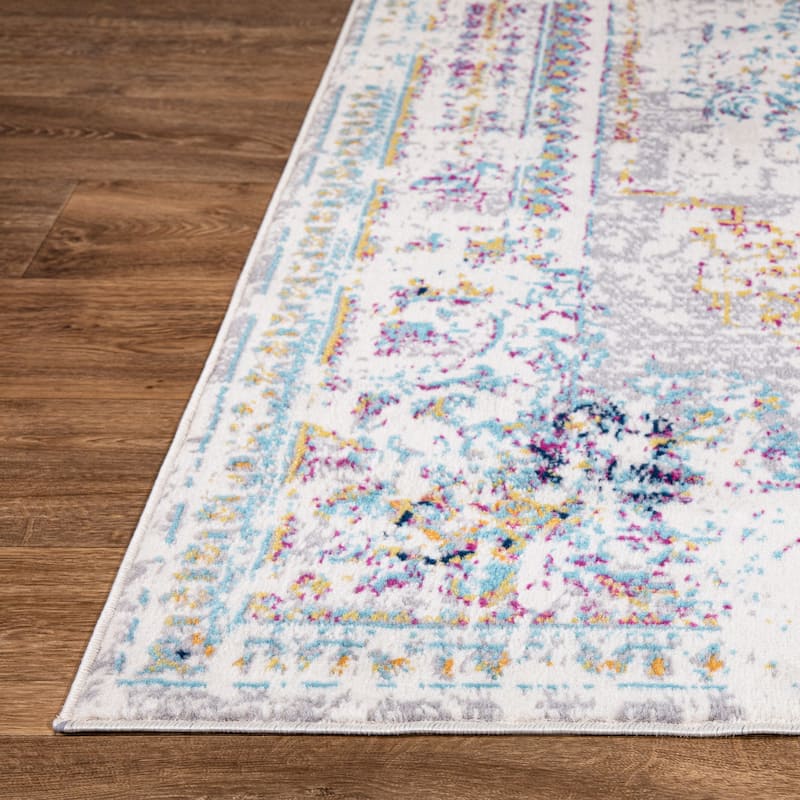 World Rug Gallery Boho Abstract Vintage Oriental Area Rug