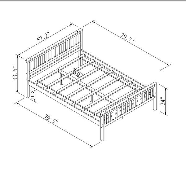 Full Size Wood Platform Bed with Headboard Bed Bath & Beyond 36301152