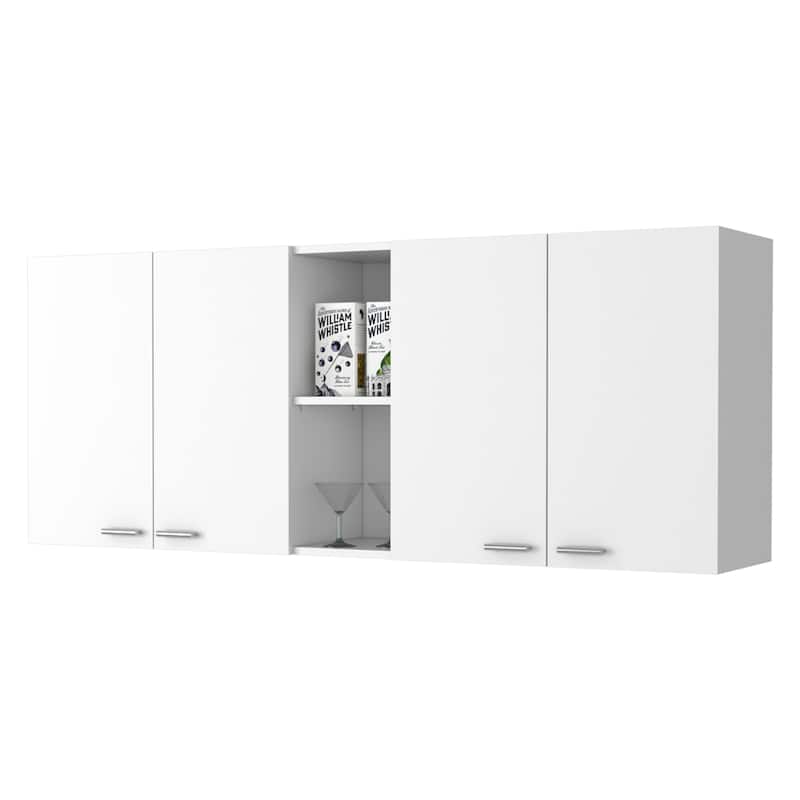 Menlo 59-inch Four Swing Doors Wall Cabinet