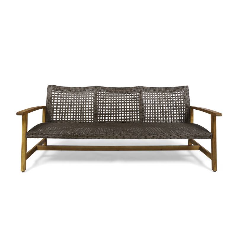 1-Piece Acacia Wood Patio Sofa