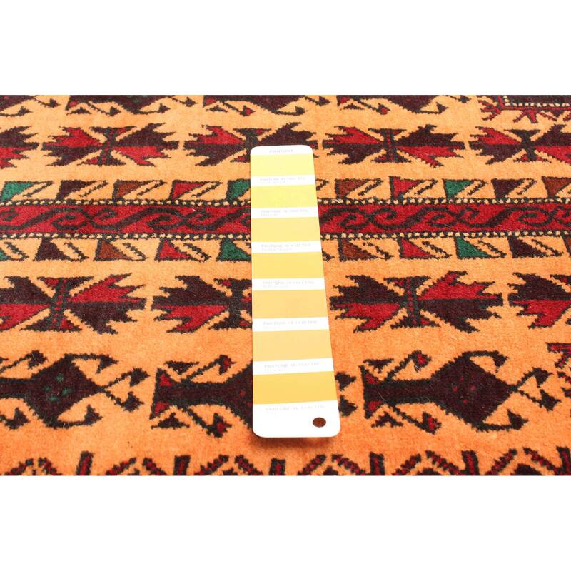 ECARPETGALLERY Hand-knotted Teimani Orange Wool Rug - 2'8 x 4'6