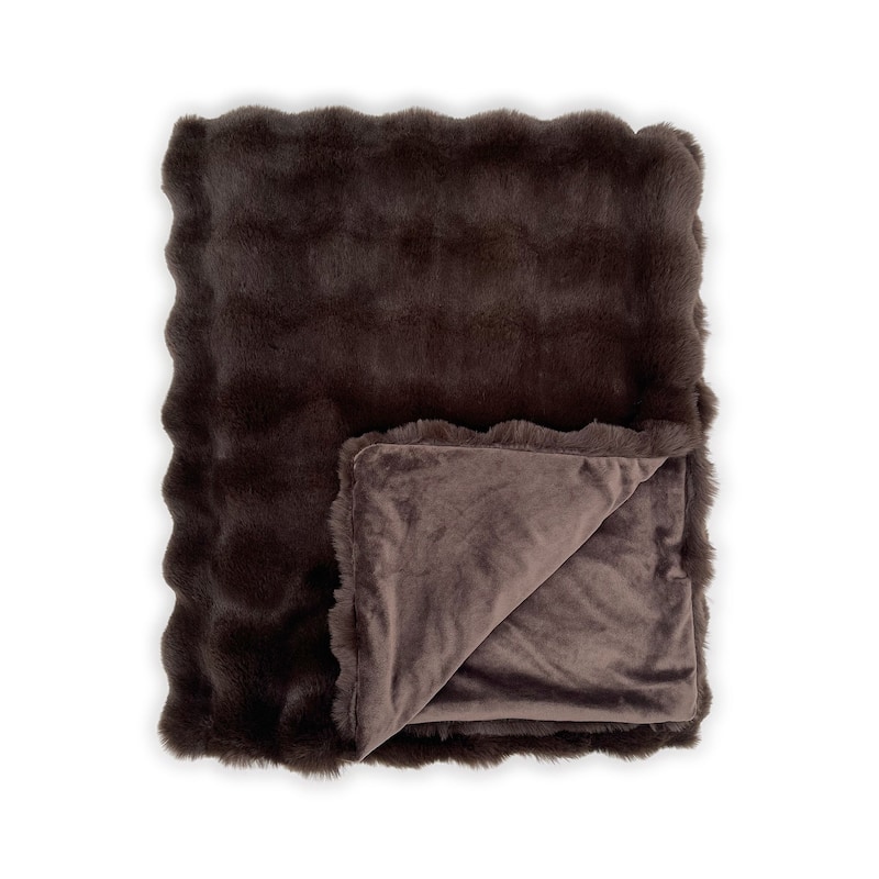 The Mood Choppy Textured FauxFur Throw