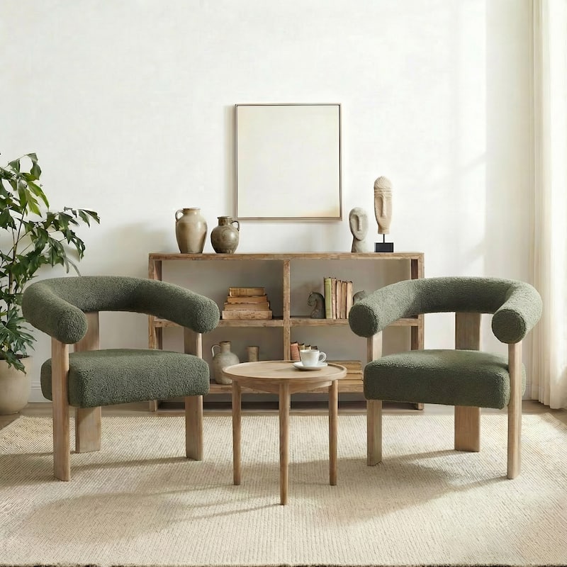 Accent Chair/Armchair Living Room Chair with Solid Wood Frame