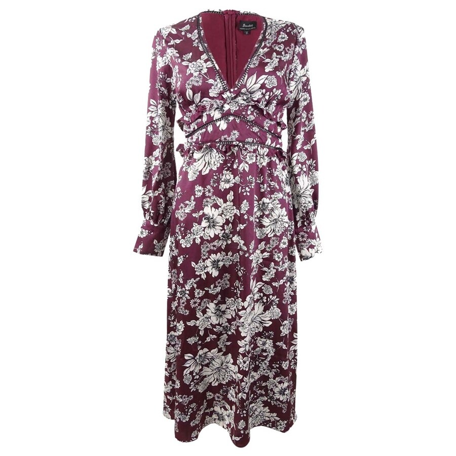 bardot jolie print midi dress