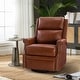 preview thumbnail 75 of 88, Echidna 29.6" Transitional Genuine Leather Swivel Rocker Nursery Chair with Nailhead Trim by HULALA HOME