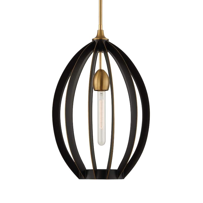 Uttermost Darby 1 Light Architectural Oval Pendant - 14"W x 14"D x 21.75"H