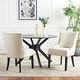 preview thumbnail 25 of 30, SAFAVIEH Lotus Nailhead Leather Dining Chair Set of 2, Transitional - 21.7" x 25.2" x 34.6"
