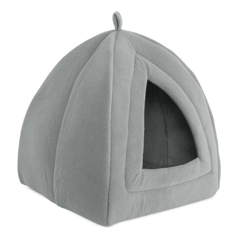 Petmaker Cozy Kitty House Cave Plush Cat Tent Bed with Removable Foam Cushion