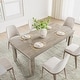 preview thumbnail 13 of 15, 71" Rustic Dining Table for 6–8, Wood Rectangular Kitchen Table with Trim Edge, Brown