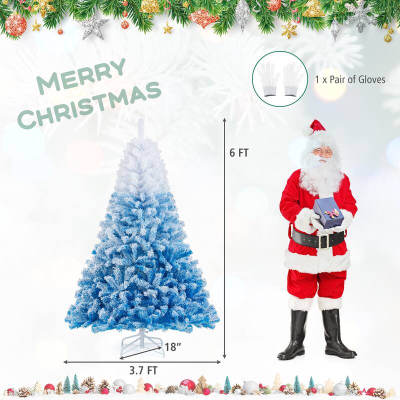 Costway 5/6/7/8 FT Artificial Christmas Tree with 456/820/1264/1774 - See Details