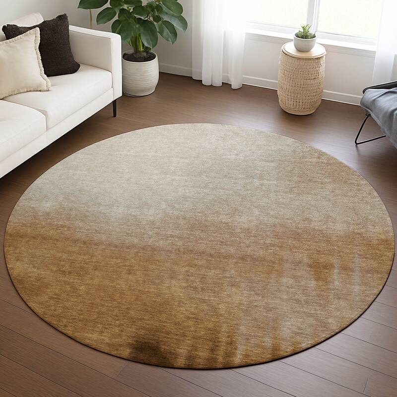 Machine Washable Indoor/ Outdoor Modern Dawn Chantille Rug