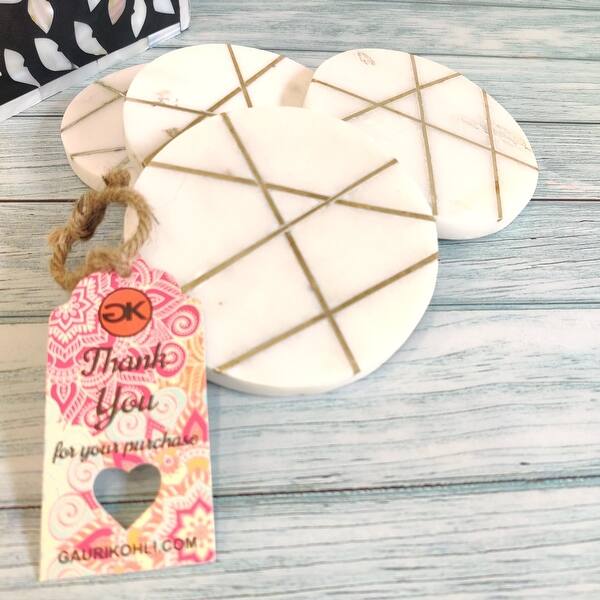 Gauri Kohli Marble Coasters Set Of 4 Overstock 32838679 Gauri, is portrayed just like the goddess she was named after. overstock com