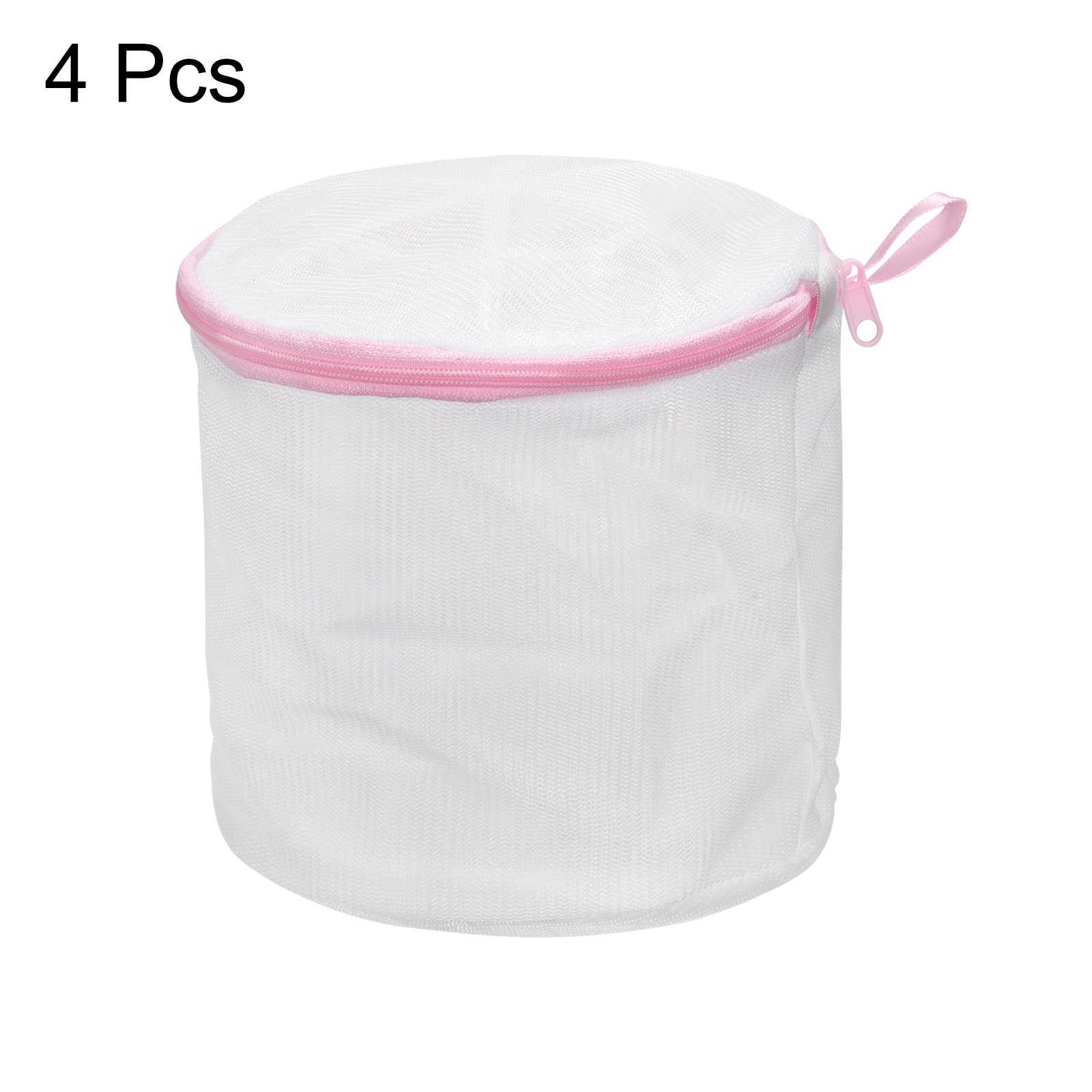 4Pcs 6.7x7.1 Cylinder Mesh Laundry Bags Bra Washing Bag for