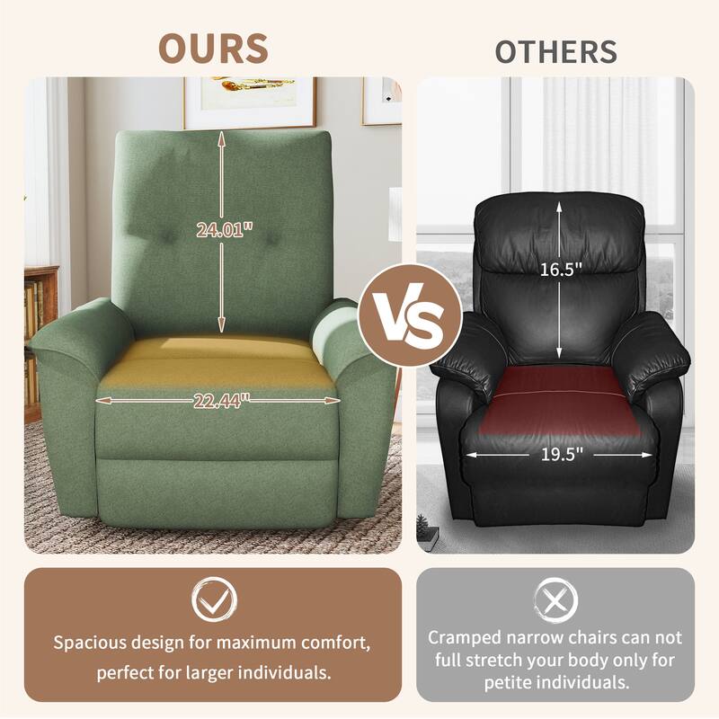 270°Power Swivel Rocker Recliner Chair w/Phone Holder, Electric Glider Reclining Sofa with USB Ports, Power Swivel Glider