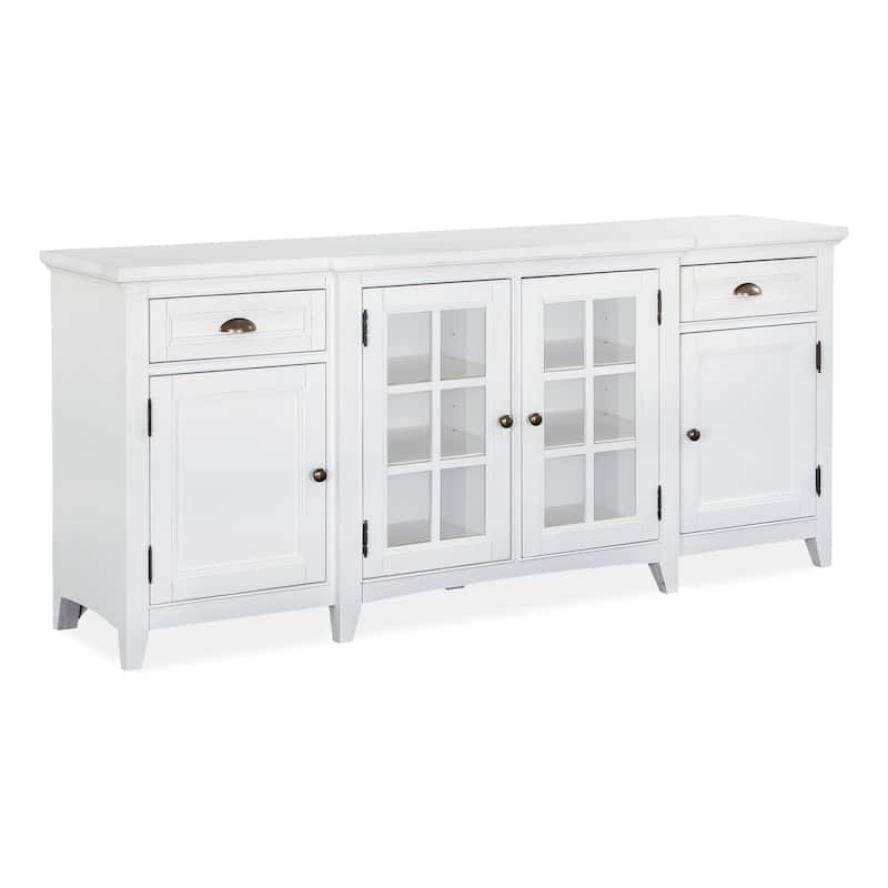 Magnussen Home Heron Cove Chalk White 70" Console - 70"W x 18"D x 32"H - 70"W x 18"D x 32"H - White