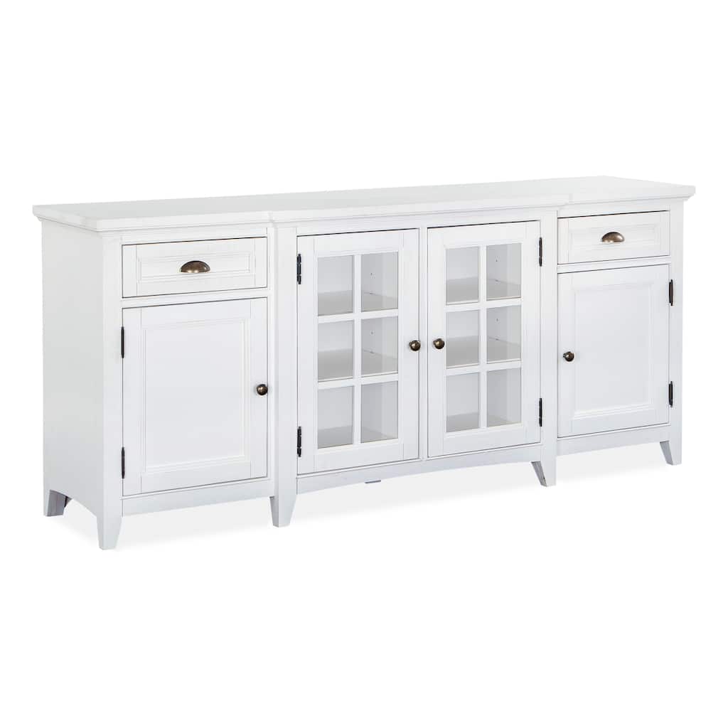 Magnussen Home Heron Cove Chalk White 70" Console - 70"W x 18"D x 32"H