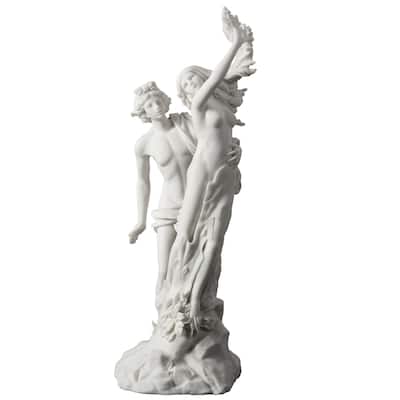 Veronese Design 13.98" H APOLLO AND DAPHNE White Resin