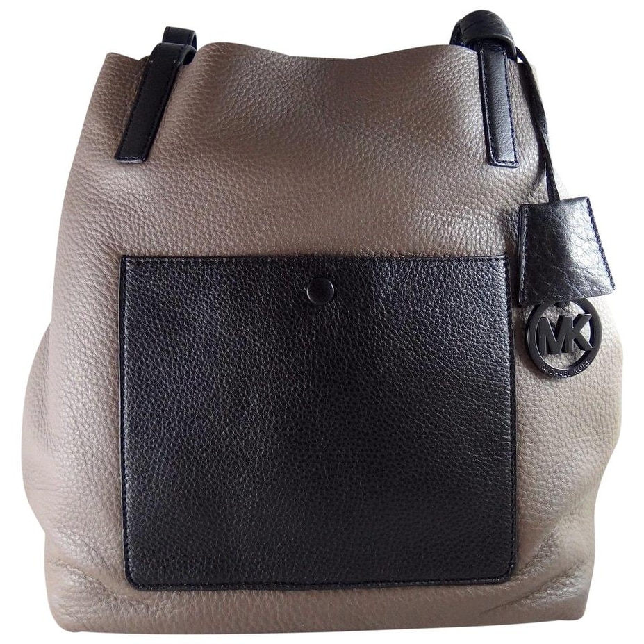 michael michael kors brown leather colgate grab bag