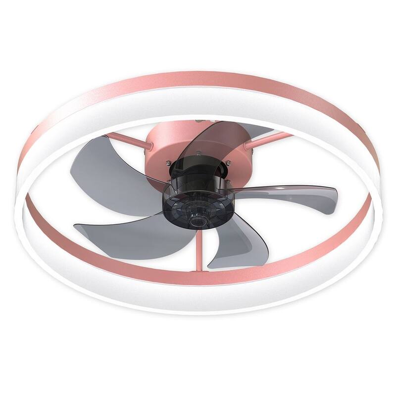 20'' Remote Control Ceiling Fan with Dimmable LED - Pink