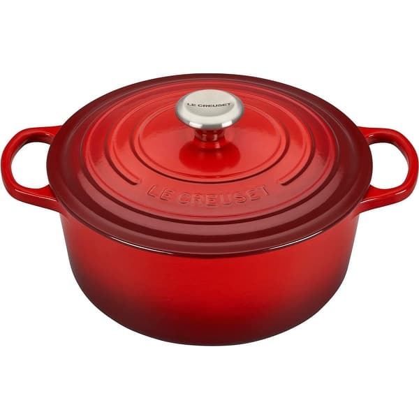 Le Creuset Enameled Cast Iron Signature Round Dutch Oven, 5.5 qt - Cerise