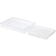 preview thumbnail 1 of 5, Sorbus Paper and Document Storage Box Set Stackable for Office and Craft Supplies (4 Piece) Clear - Plastic