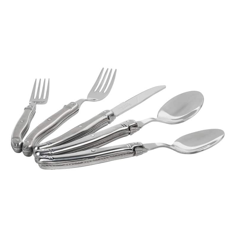 French Home Laguiole Connoisseur 20-Piece 18/10 Stainless-Steel Flatware Set