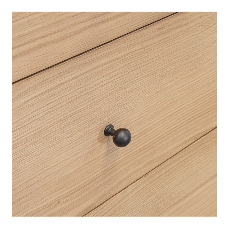 NADAAL STUDIOS Virel Dresser, Six Soft-Close Drawers with Lip Detailing and Solid Oak Frame, Natural