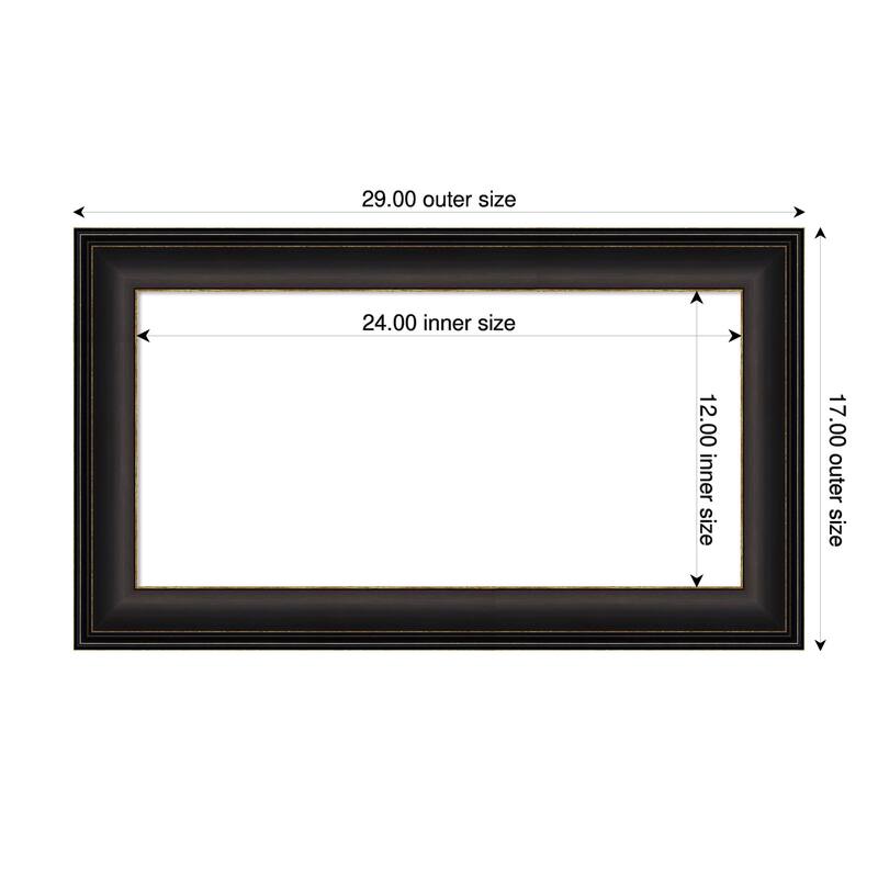 Amanti Art Trio Oil Rubbed Bronze Framed Dry Erase Magnetic Board - 29 x 17 in - Trio Oil Rubbed Bronze
