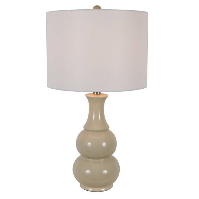 Copper Grove Arans Table Lamp with Off-white Drum Shade (26.5)
