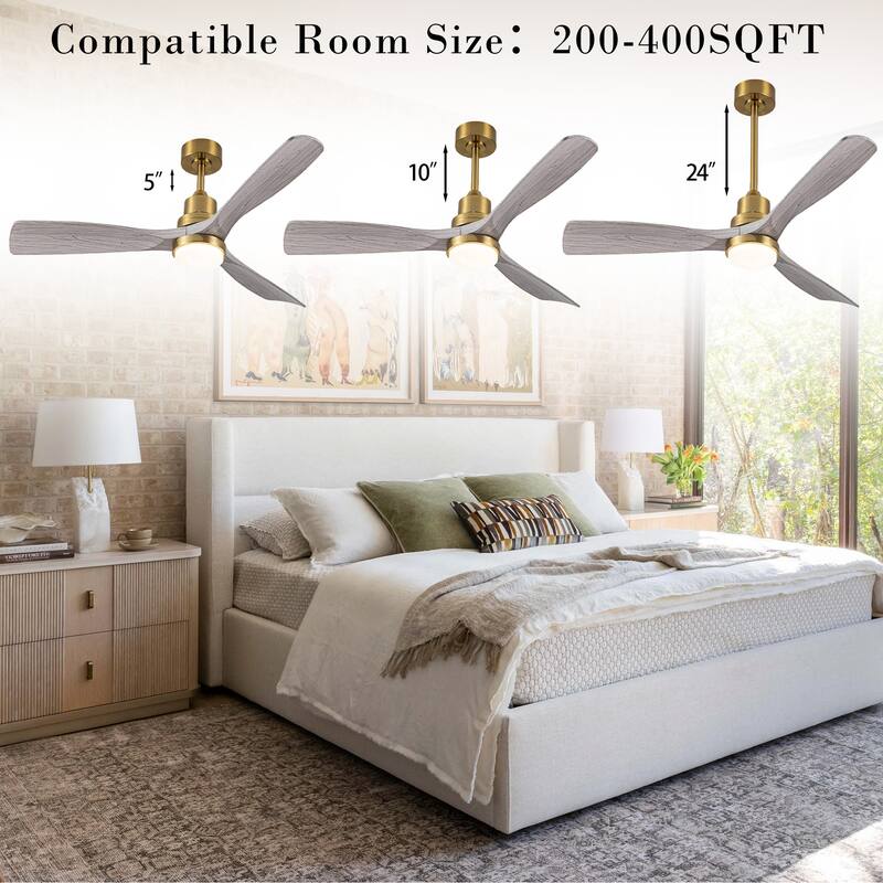 52'' LED Four Seasons Ceiling Fan Lights and Remote Control