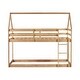 preview thumbnail 21 of 25, Rubber Wood Twin Size Floor Bunk Bed with Ladder, Low Height Design