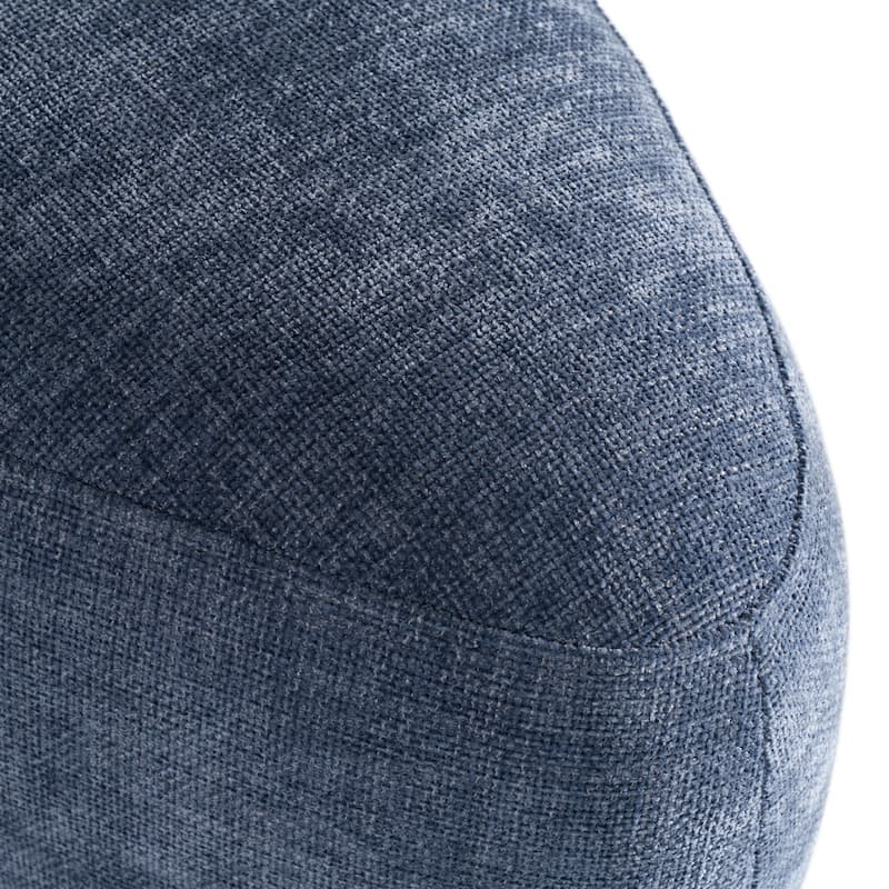 Divani Casa Kinsey Modern Blue Small River Rock Ottoman