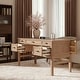 preview thumbnail 3 of 18, Seraf Transitional 56" Wooden Desk with Hidden Drawers and Concealed Cable Hole by HULALA HOME