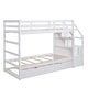preview thumbnail 45 of 49, Roomfitters Twin-Over-Twin Bunk Bed with Twin Trundle, Sturdy Wooden Frame, 3 Storage Stairs, Safety Guardrails